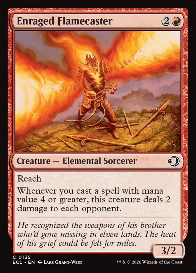 MTG - Enraged Flamecaster - Lorwyn Eclipsed (SOS)