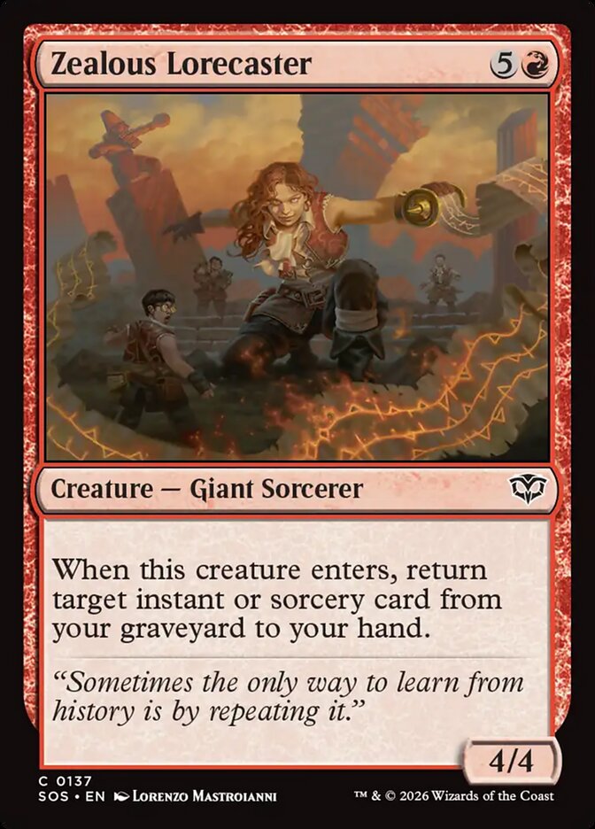 MTG - Zealous Lorecaster - Secrets of Strixhaven (SOS)