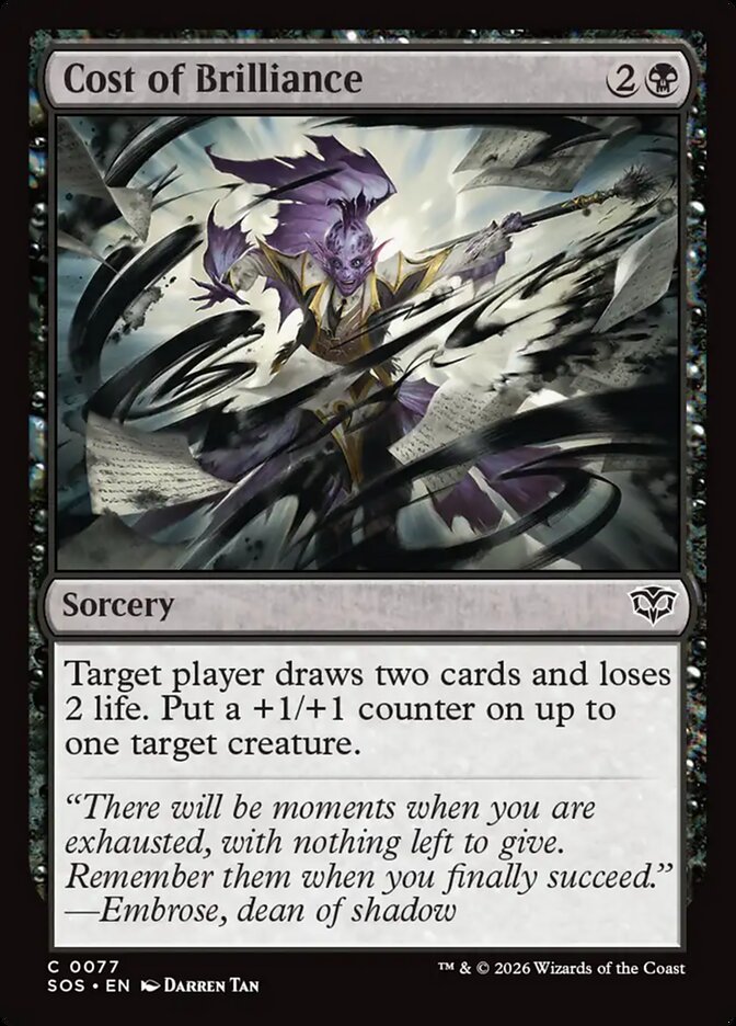 MTG - Cost of Brilliance - Secrets of Strixhaven (SOS)