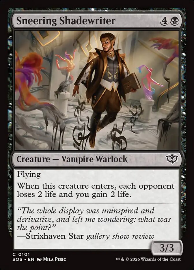 MTG - Sneering Shadewriter - Secrets of Strixhaven (SOS)