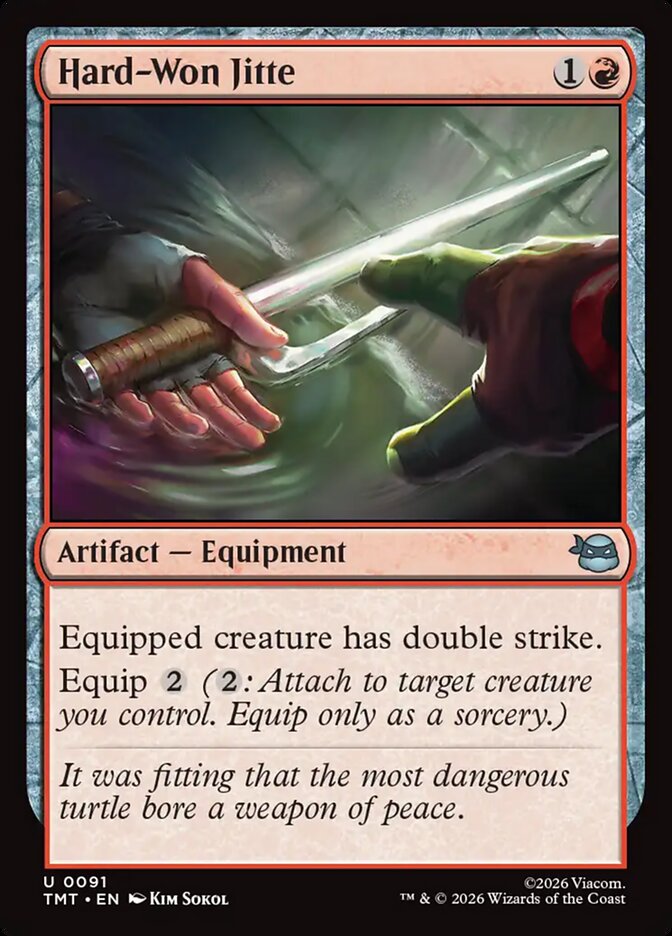 MTG - Hard-Won Jitte - Teenage Mutant Ninja Turtles (SOS)