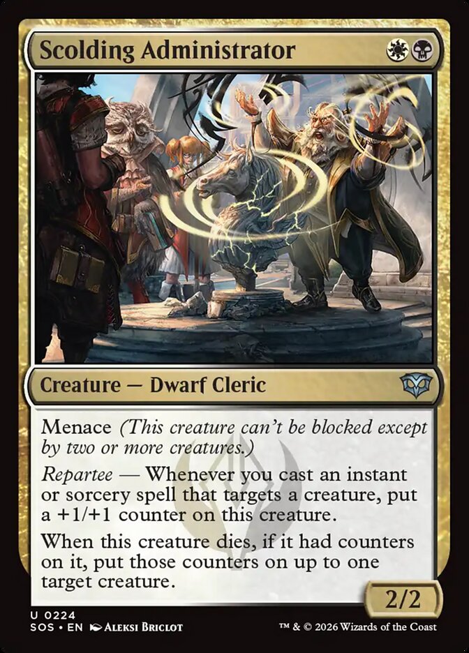 MTG - Scolding Administrator - Secrets of Strixhaven (SOS)