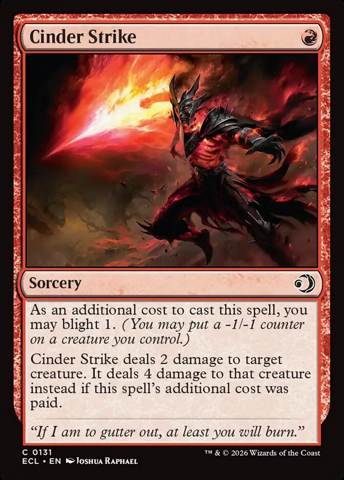 MTG - Cinder Strike - Lorwyn Eclipsed (SOS)