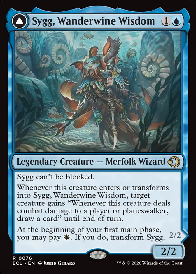 MTG - Sygg, Wanderwine Wisdom // Sygg, Wanderbrine Shield - Lorwyn Eclipsed (SOS)