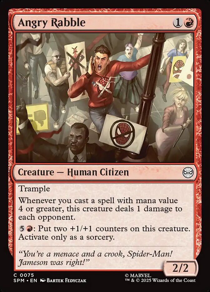 MTG - Angry Rabble - Marvel's Spider-Man (SOS)