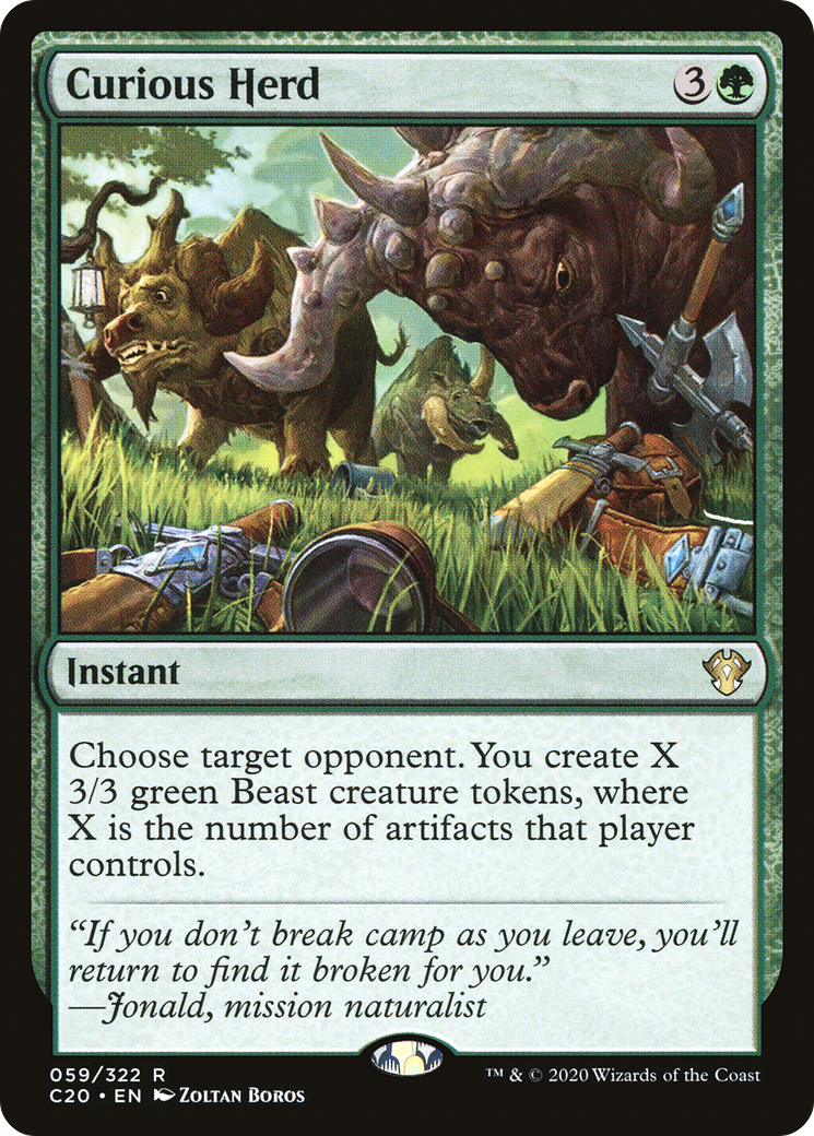 MTG - Curious Herd - Commander 2020 (C20)