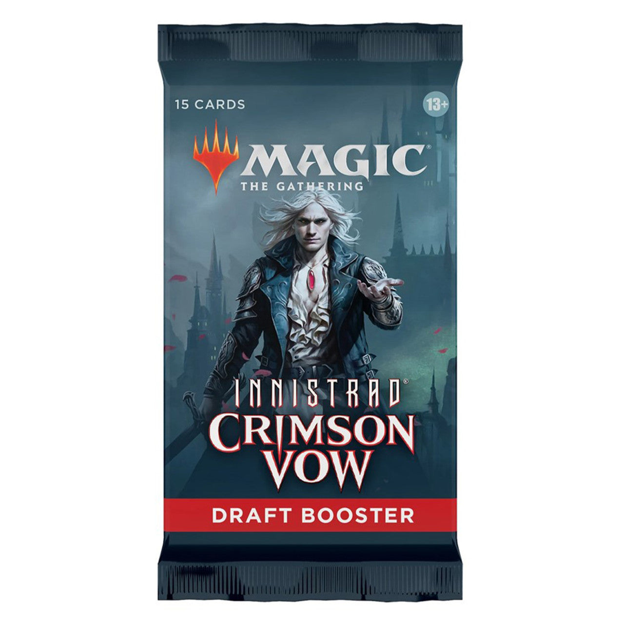 MAGIC: THE GATHERING Innistrad Crimson Vow draft booster pack on a white background