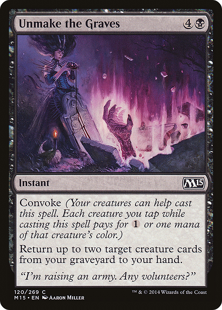 MTG - Unmake the Graves - Magic 2015 (M15)