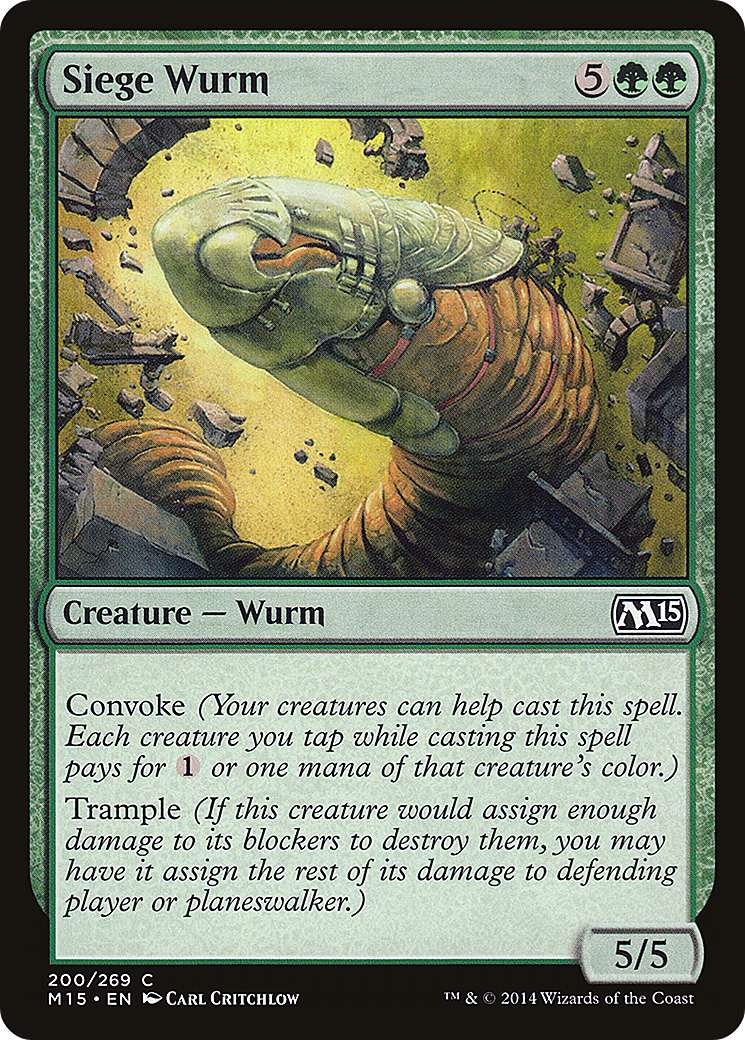 MTG - Siege Wurm - Magic 2015 (M15)