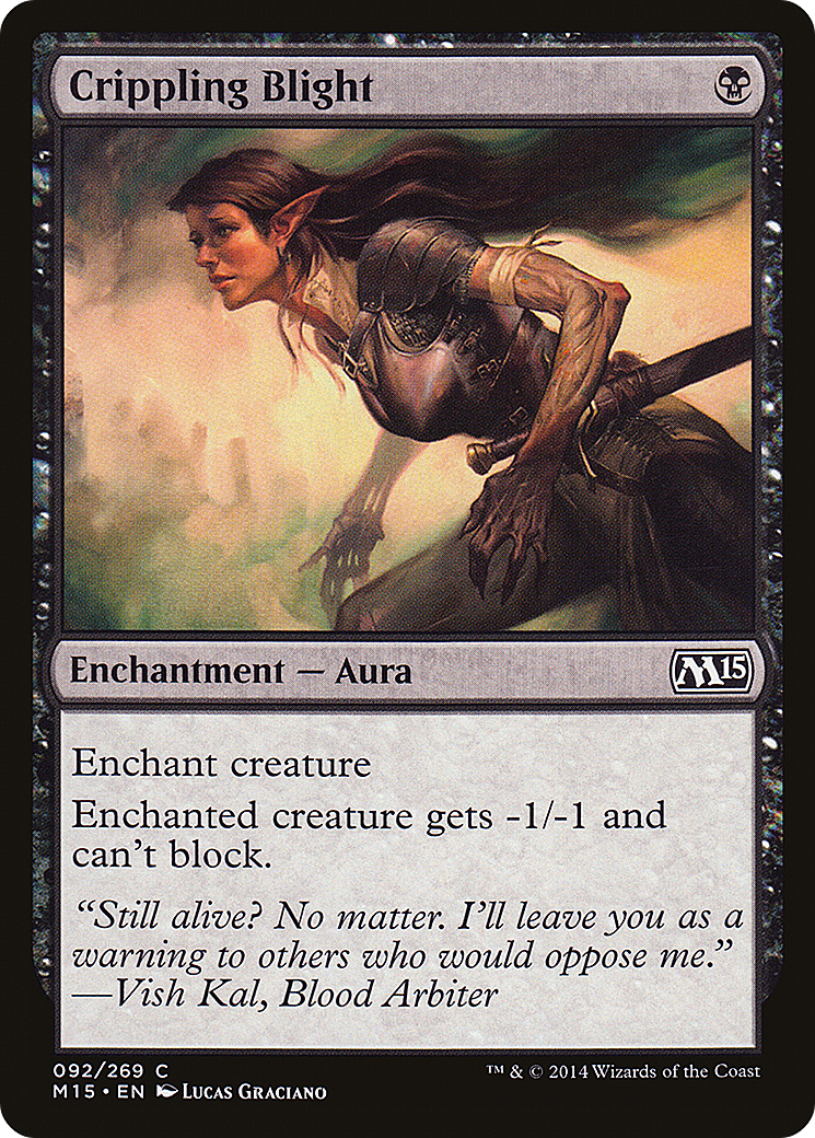 MTG - Crippling Blight - Magic 2015 (M15)