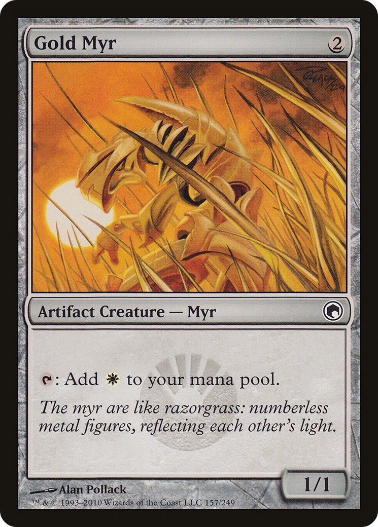 MTG - Gold Myr - Scars of Mirrodin (SOM)