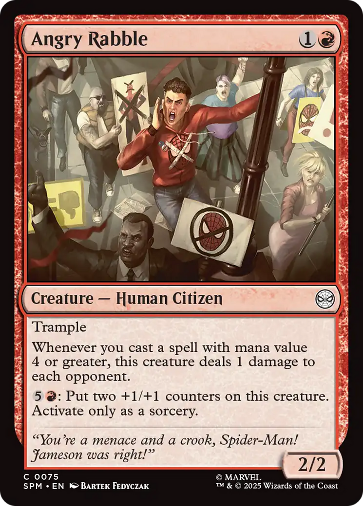 MTG - Angry Rabble - Marvel's Spider-Man (SPM)