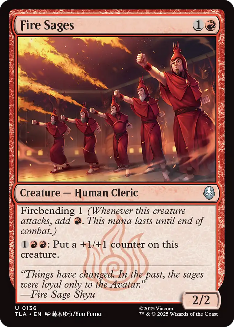 MTG - Fire Sages - Avatar: The Last Airbender (TLA)