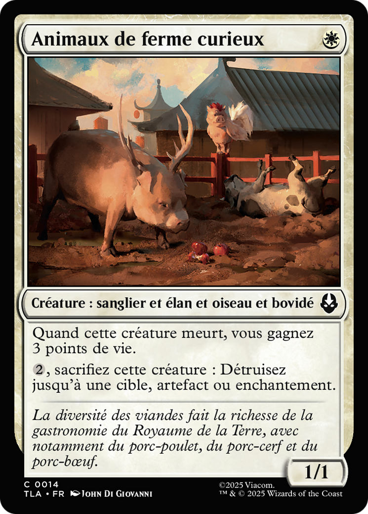 MTG - Curious Farm Animals - Avatar: The Last Airbender (TLA)