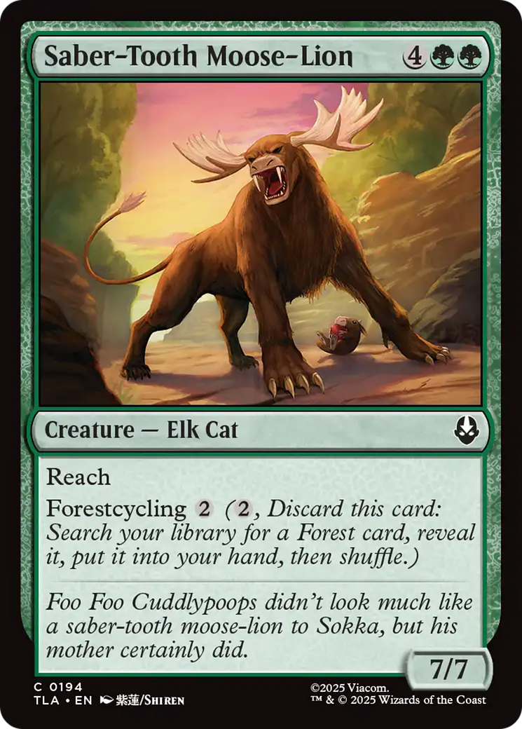 MTG - Saber-Tooth Moose-Lion - Avatar: The Last Airbender (TLA)
