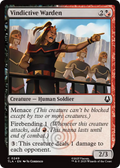 MTG - Vindictive Warden - Avatar: The Last Airbender (TLA)