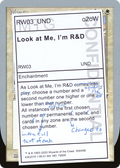 MTG - Look at Me, I'm R&D - Unsanctioned (und)