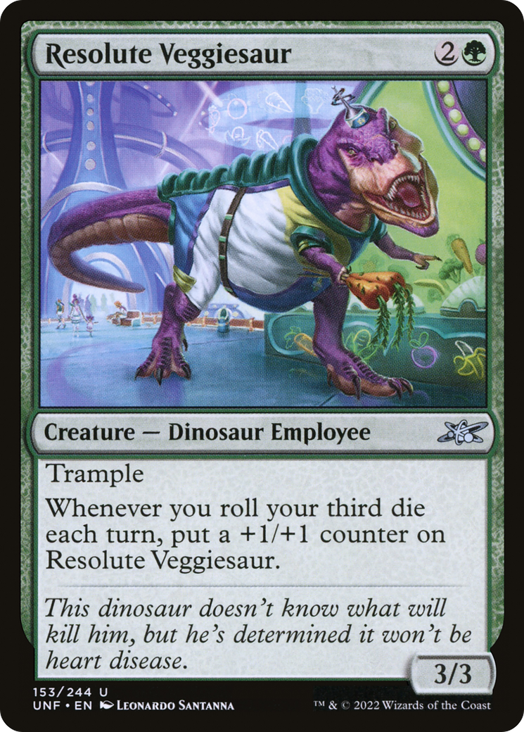 MTG - Resolute Veggiesaur - Unfinity (UNF)