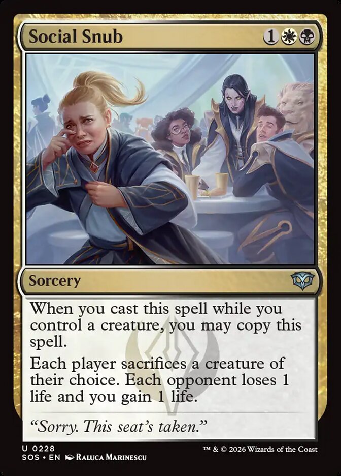 MTG - Social Snub - Secrets of Strixhaven (SOS)