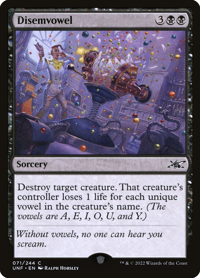 MTG - Disemvowel - Unfinity (SOS)