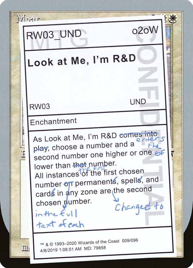 MTG - Look at Me, I'm R&D - Unsanctioned (SOS)