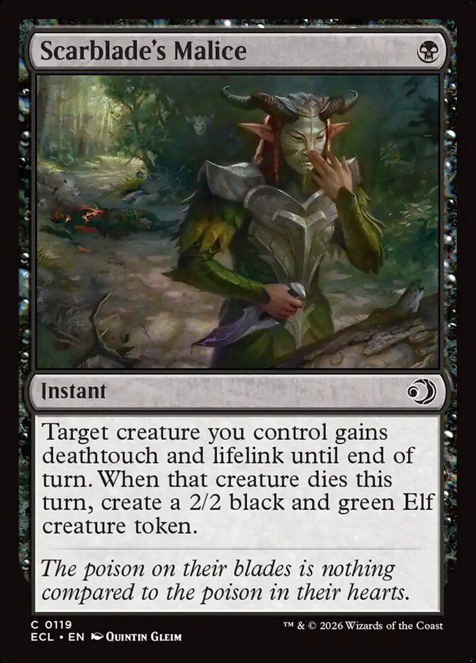 MTG - Scarblade's Malice - Lorwyn Eclipsed (SOS)