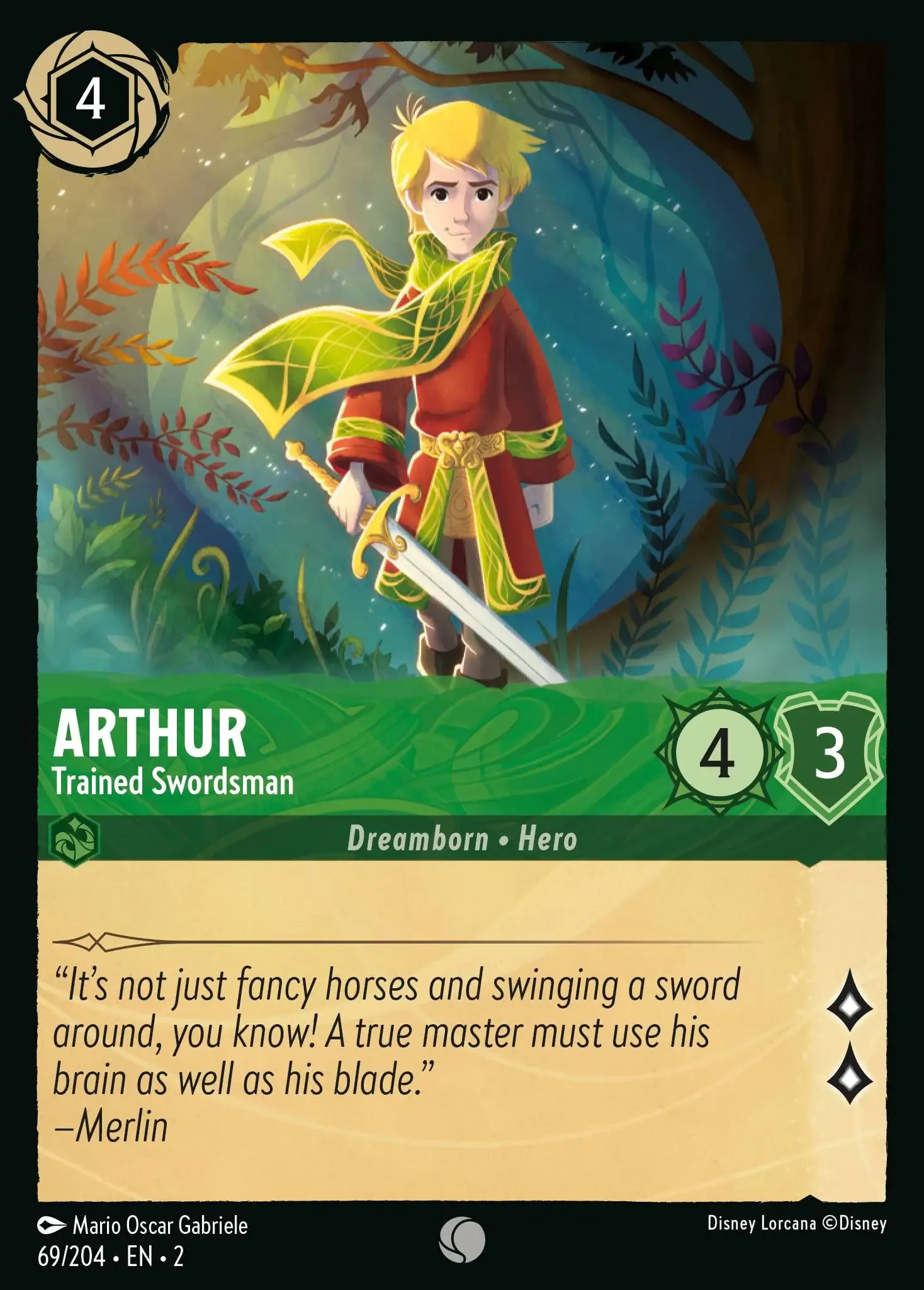 Lorcana - Arthur - Trained Swordsman - Rise of the Floodborn