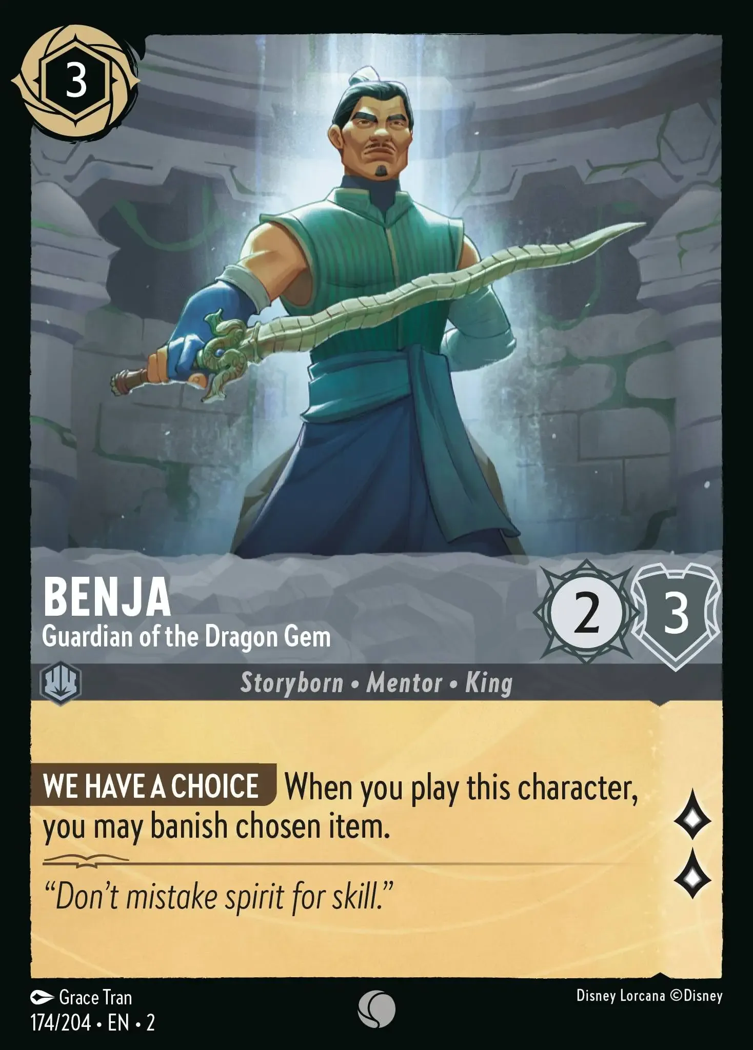 Lorcana - Benja - Guardian of the Dragon Gem - Rise of the Floodborn
