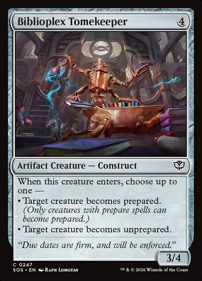 MTG - Biblioplex Tomekeeper - Secrets of Strixhaven (SOS)
