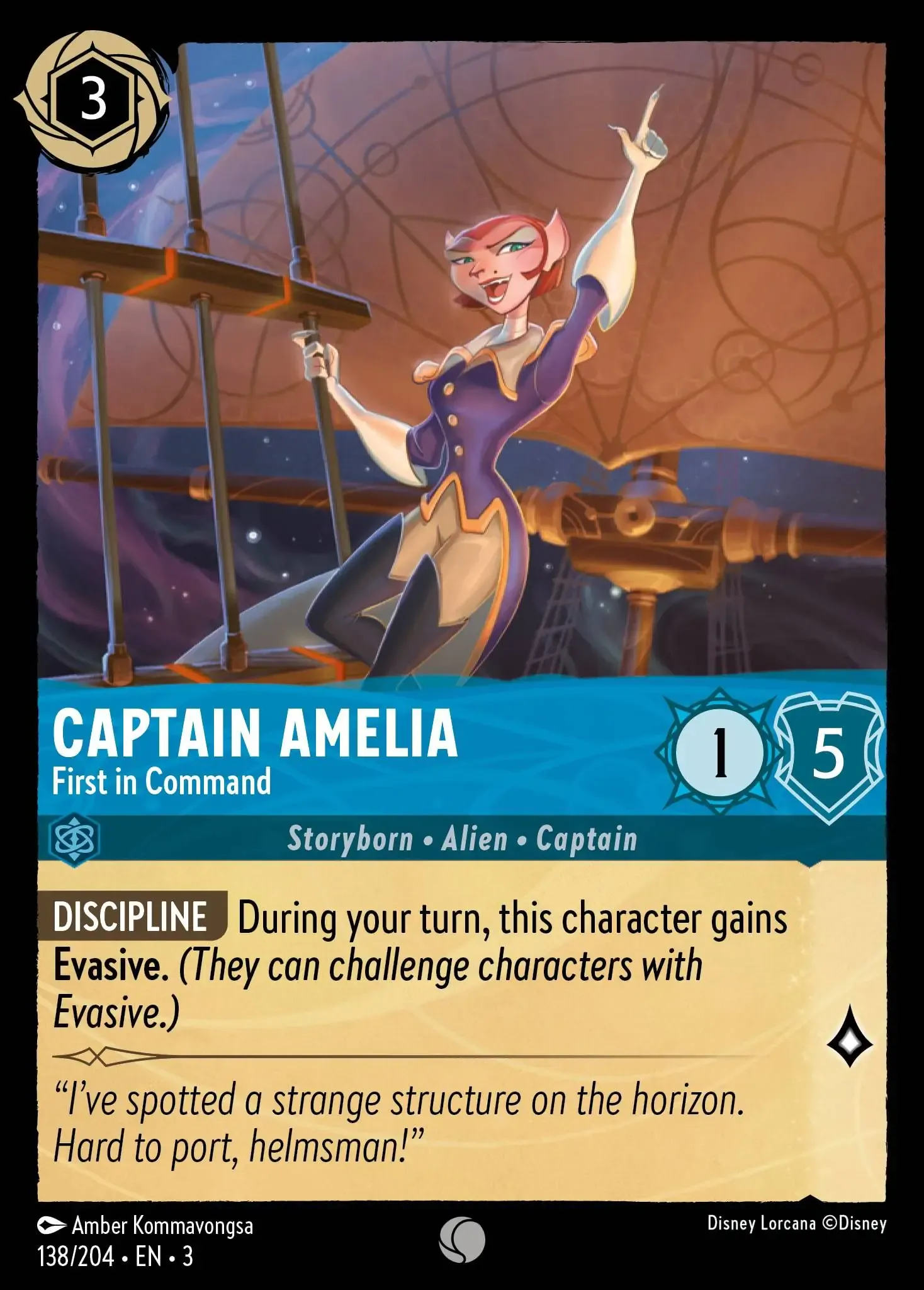 Lorcana - Captain Amelia - First in Command - Into the Inklands