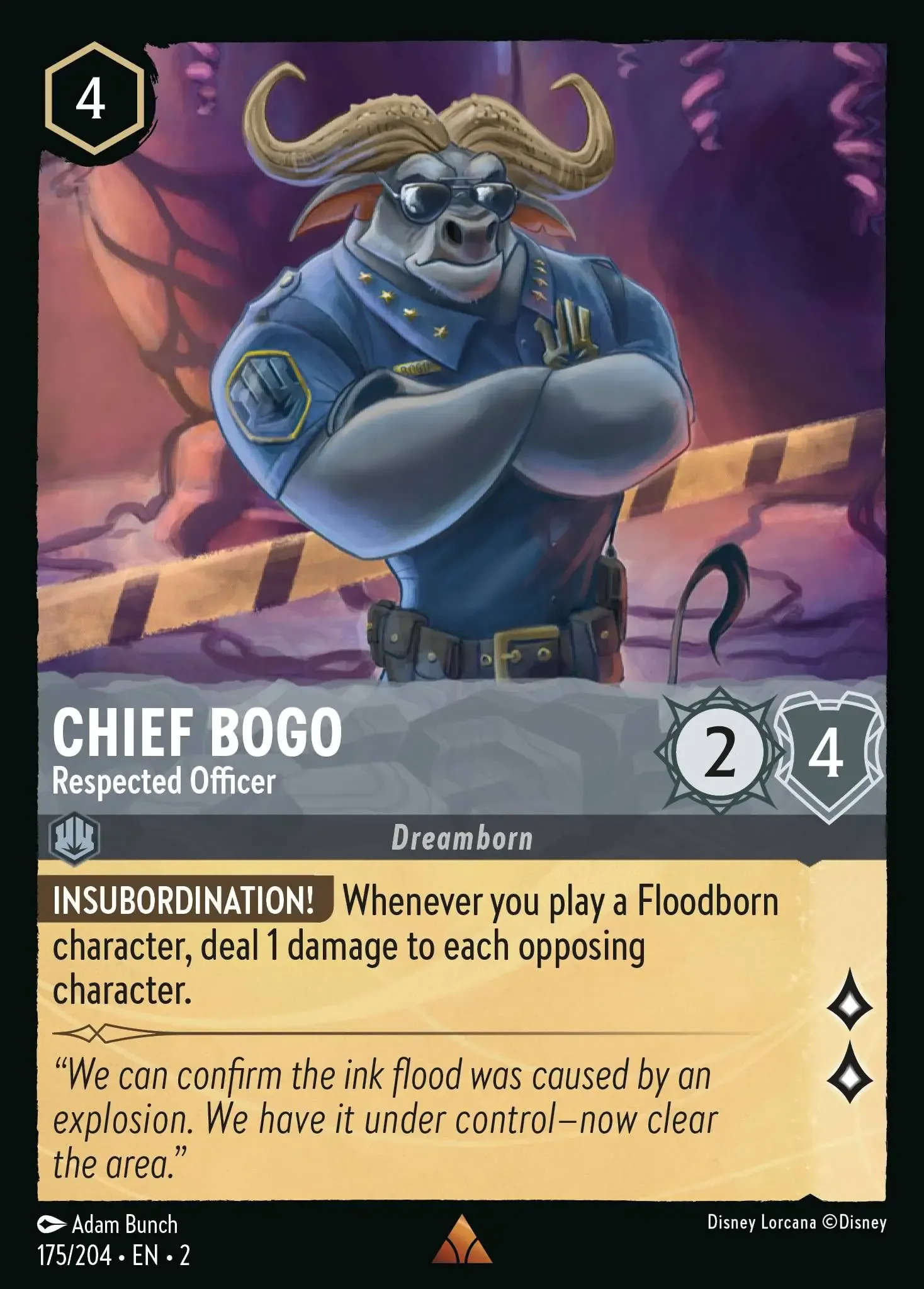 Lorcana - Chief Bogo - Respected Officer - Rise of the Floodborn