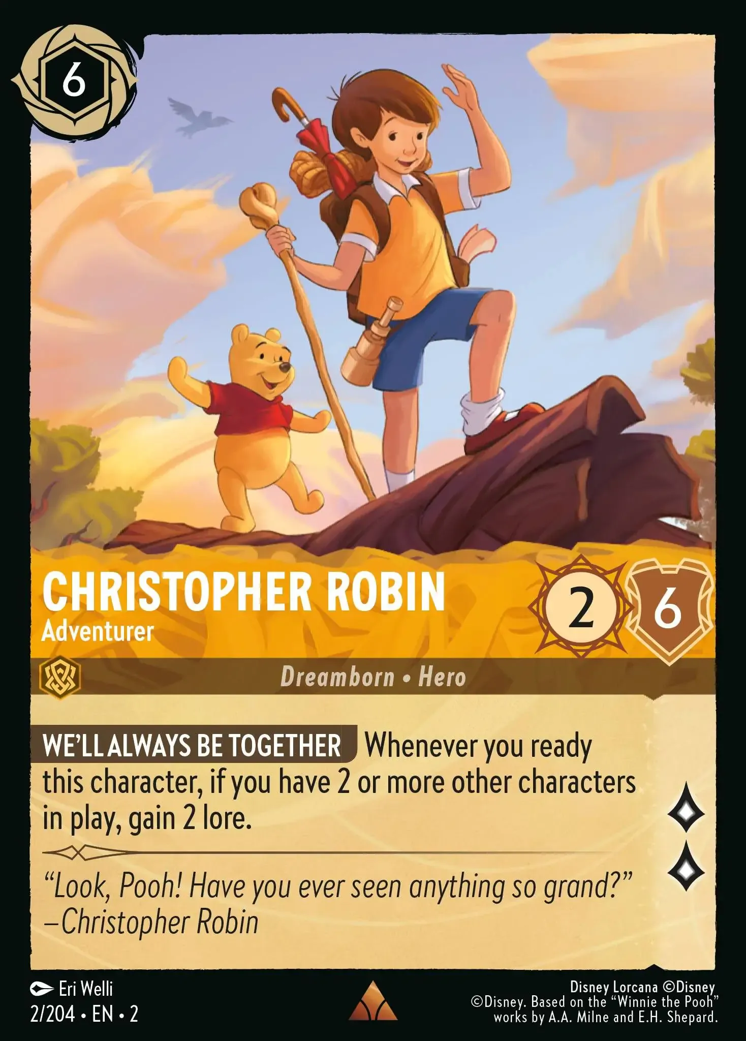 Lorcana - Christopher Robin - Adventurer - Rise of the Floodborn