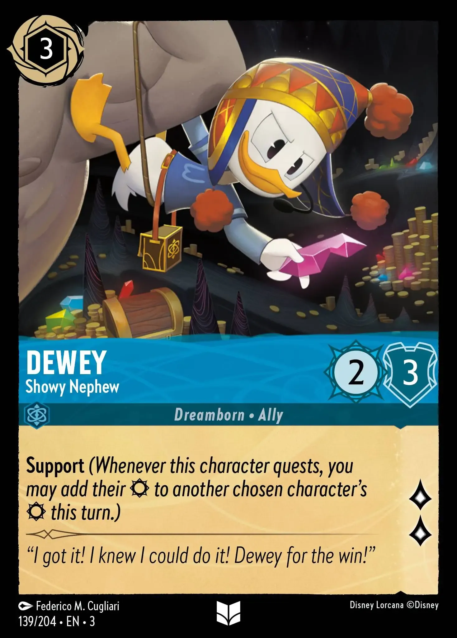 Lorcana - Dewey - Showy Nephew - Into the Inklands