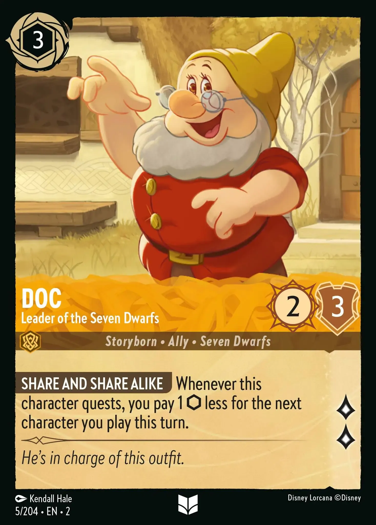 Lorcana - Doc - Leader of the Seven Dwarfs - Rise of the Floodborn