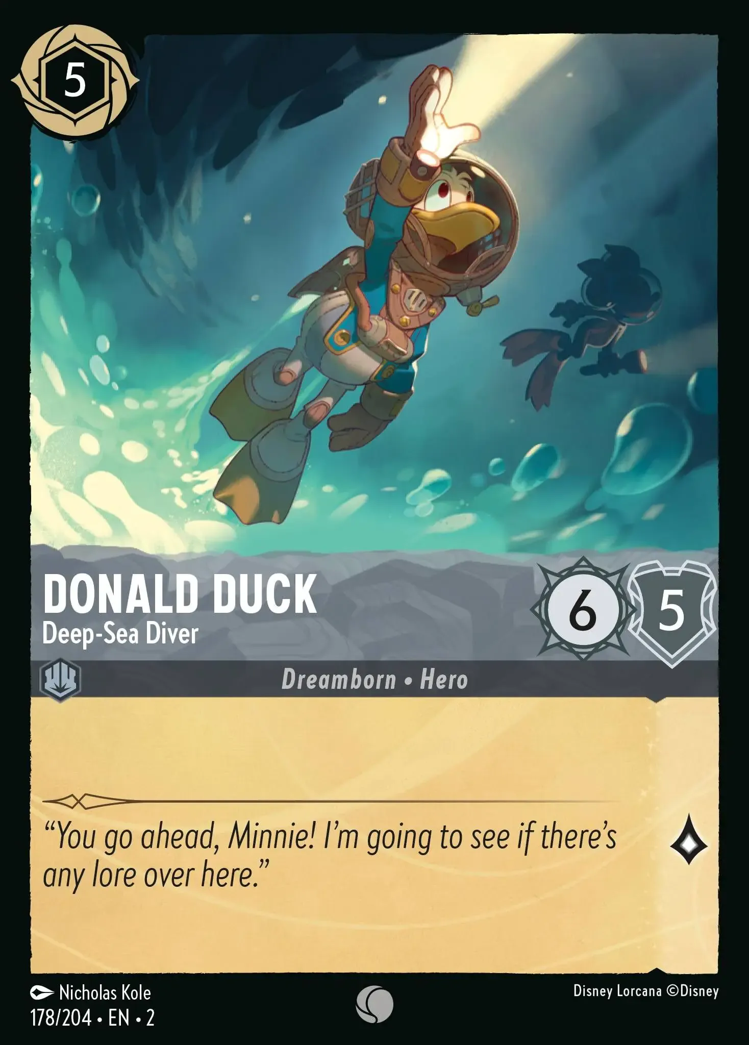 Lorcana - Donald Duck - Deep-Sea Diver - Rise of the Floodborn