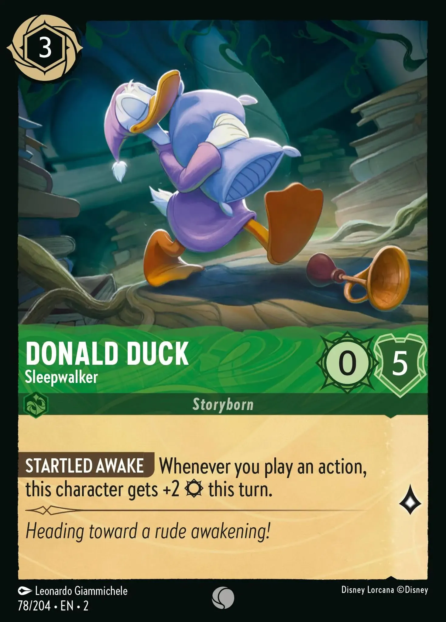 Lorcana - Donald Duck - Sleepwalker - Rise of the Floodborn
