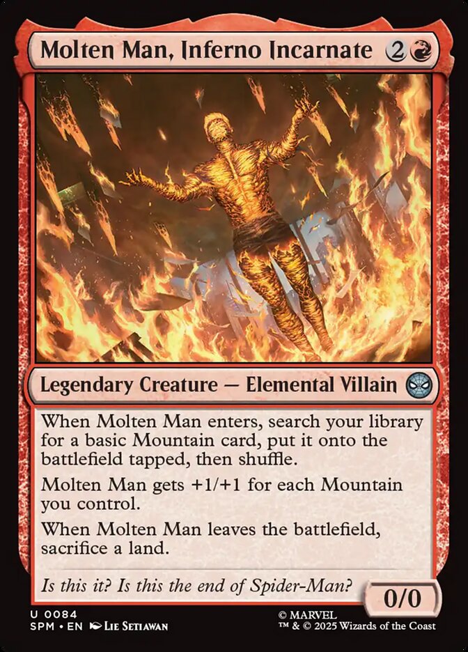 MTG - Molten Man, Inferno Incarnate - Marvel's Spider-Man (SOS)