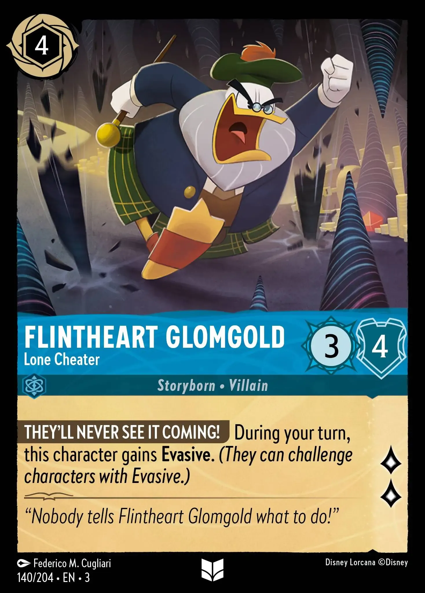 Lorcana - Flintheart Glomgold - Lone Cheater - Into the Inklands