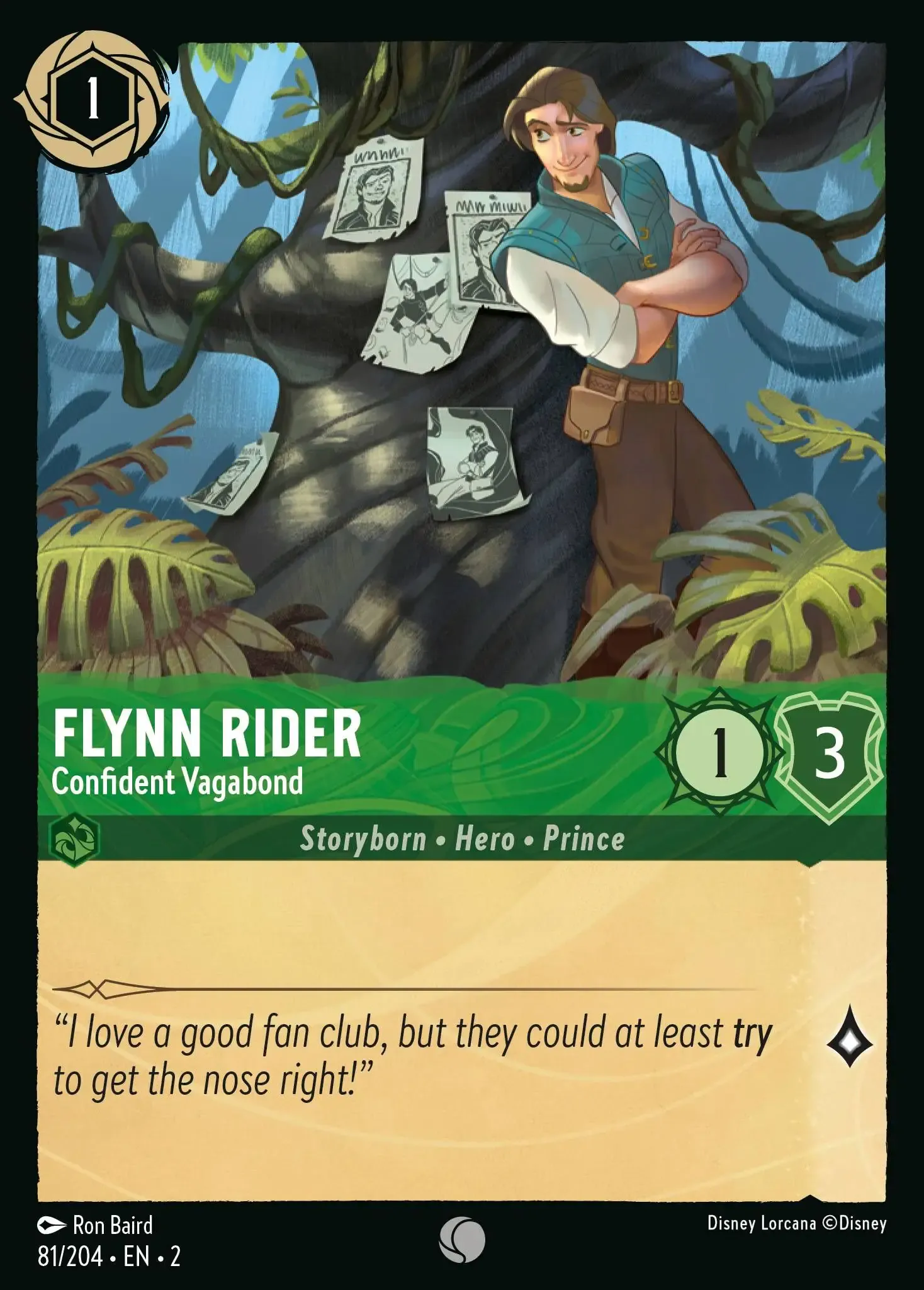 Lorcana - Flynn Rider - Confident Vagabond - Rise of the Floodborn