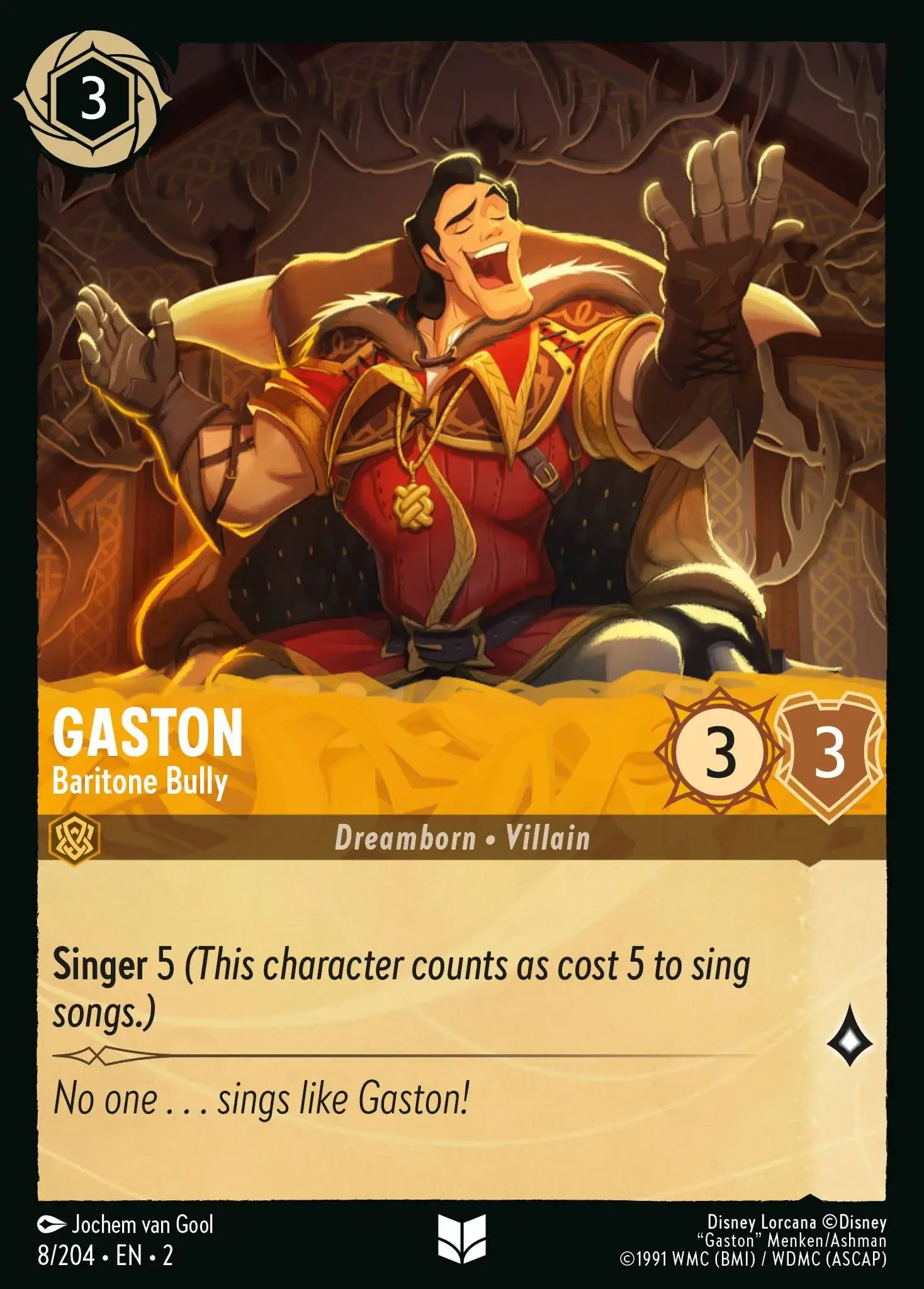 Lorcana - Gaston - Baritone Bully - Rise of the Floodborn
