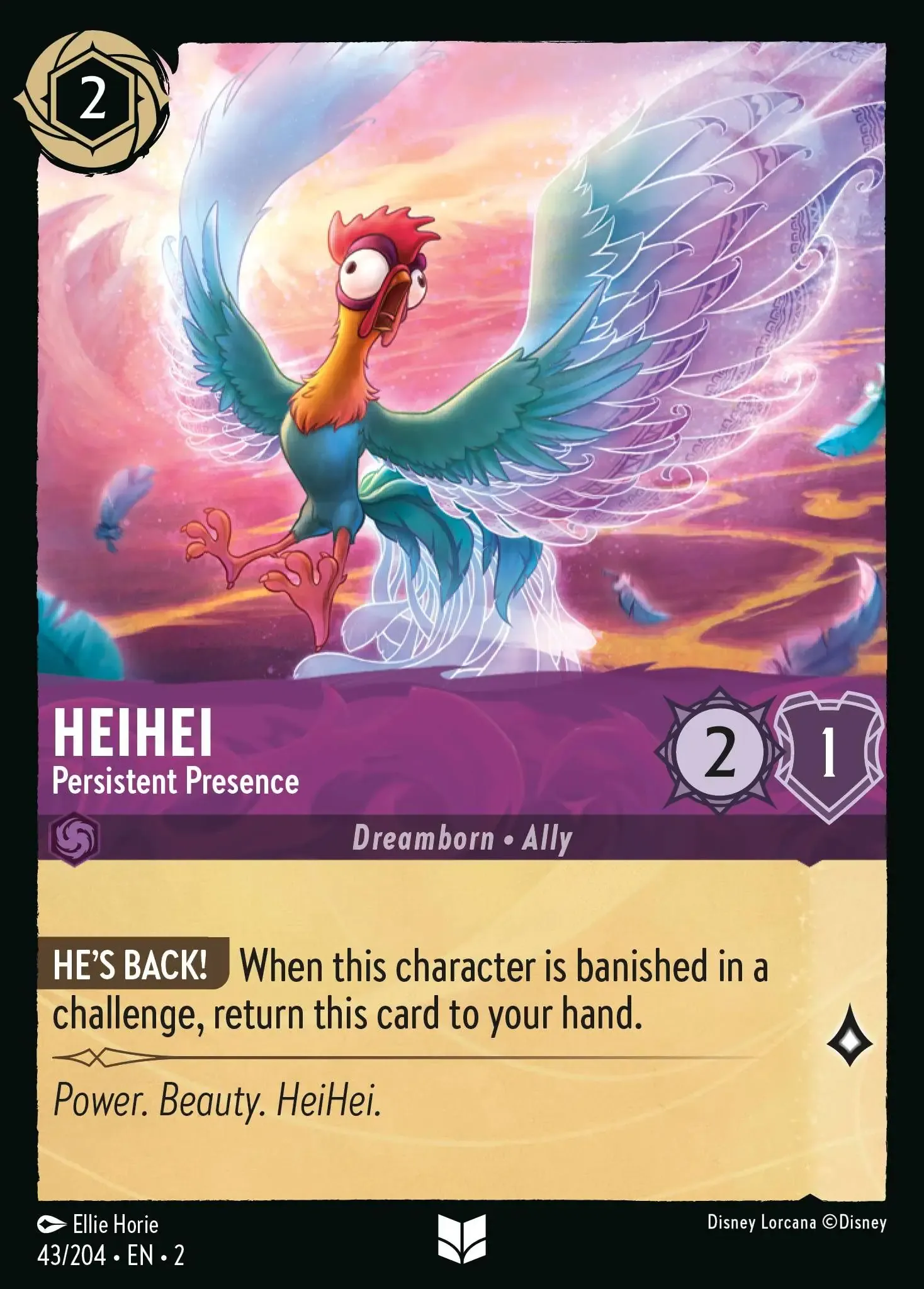 Lorcana - HeiHei - Persistent Presence - Rise of the Floodborn