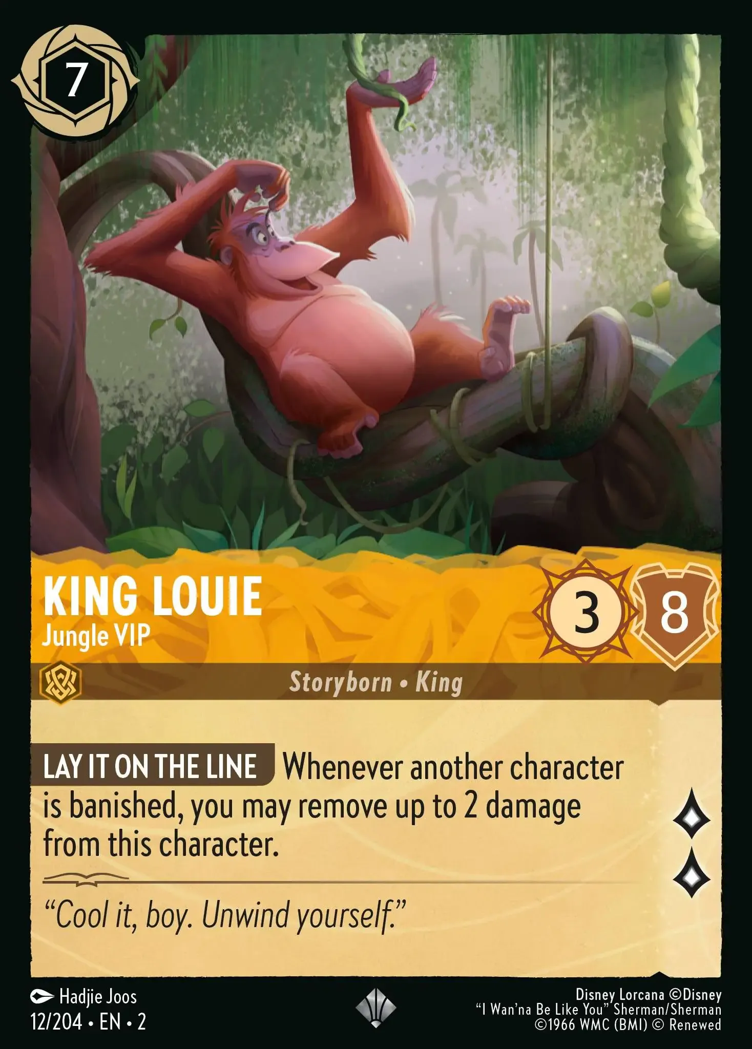Lorcana - King Louie - Jungle VIP - Rise of the Floodborn