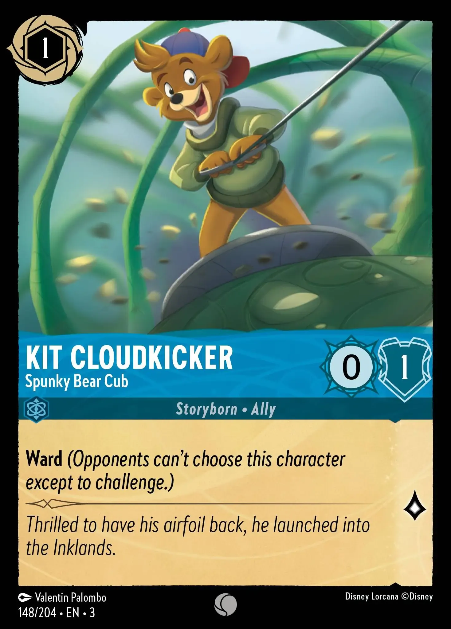 Lorcana - Kit Cloudkicker - Spunky Bear Cub - Into the Inklands