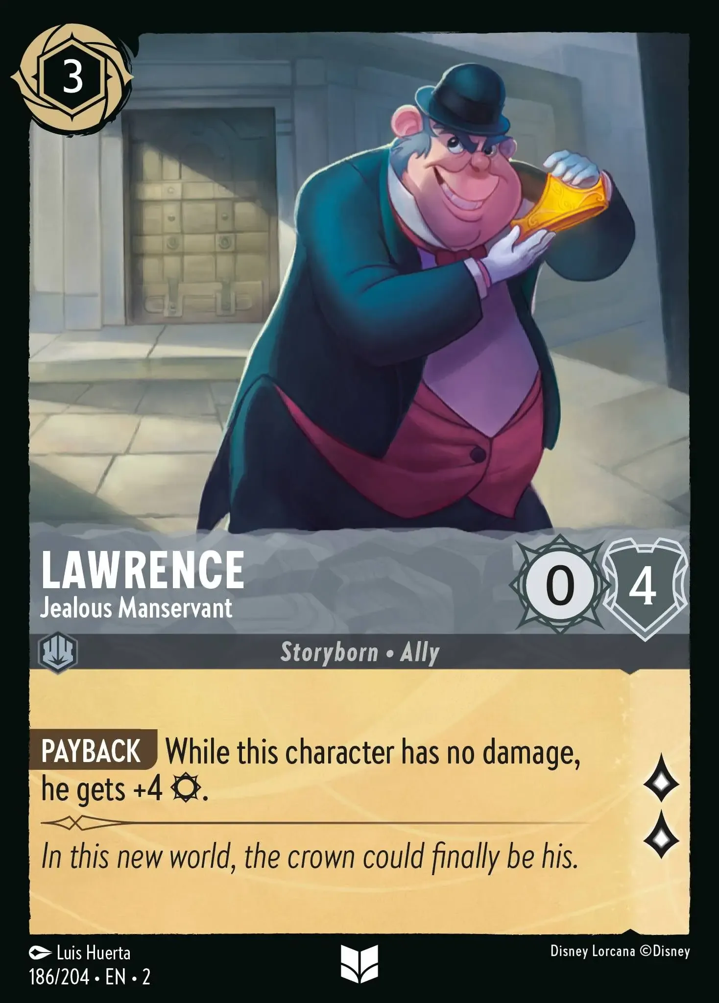Lorcana - Lawrence - Jealous Manservant - Rise of the Floodborn