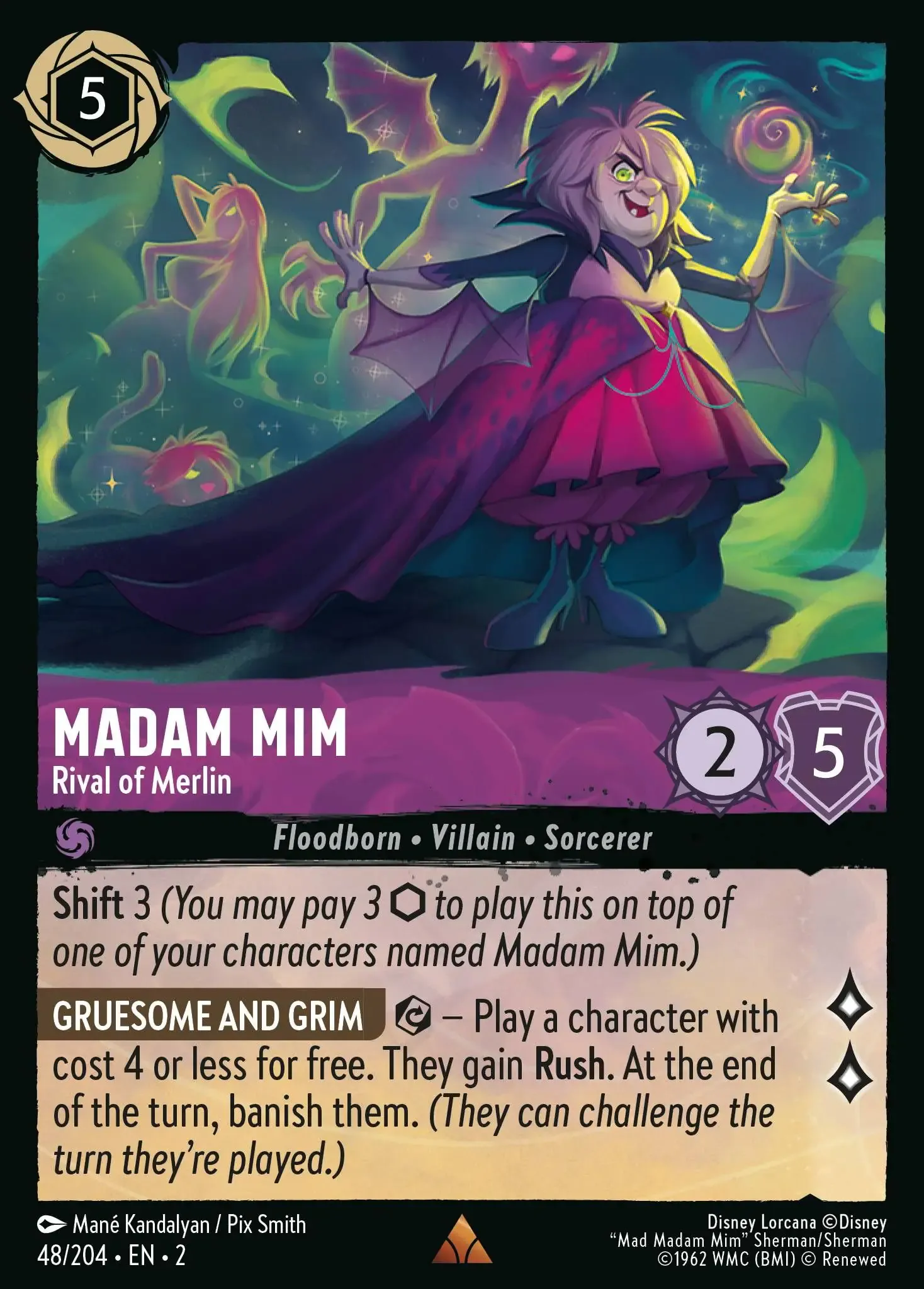 Lorcana - Madam Mim - Rival of Merlin - Rise of the Floodborn