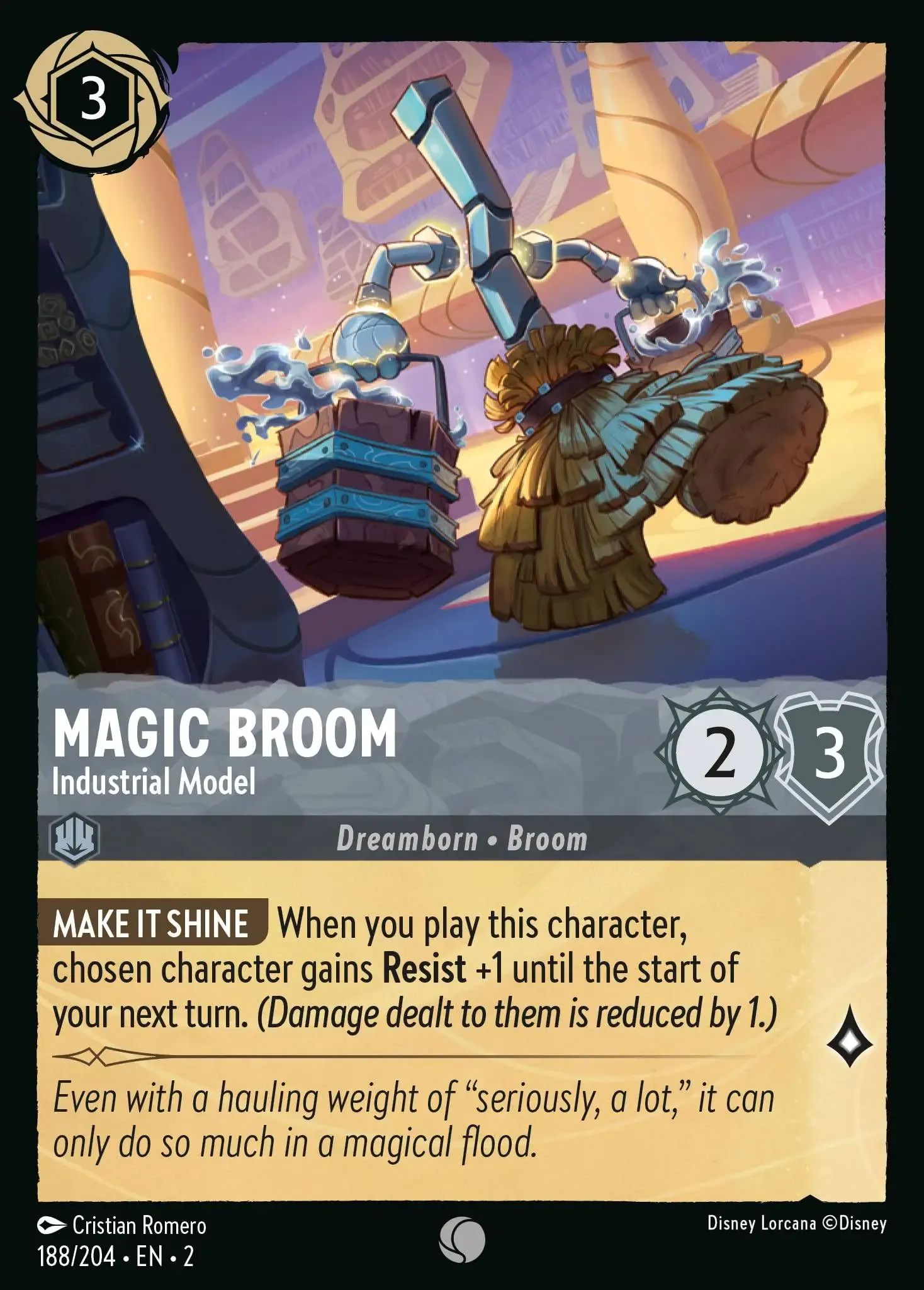 Lorcana - Magic Broom - Industrial Model - Rise of the Floodborn