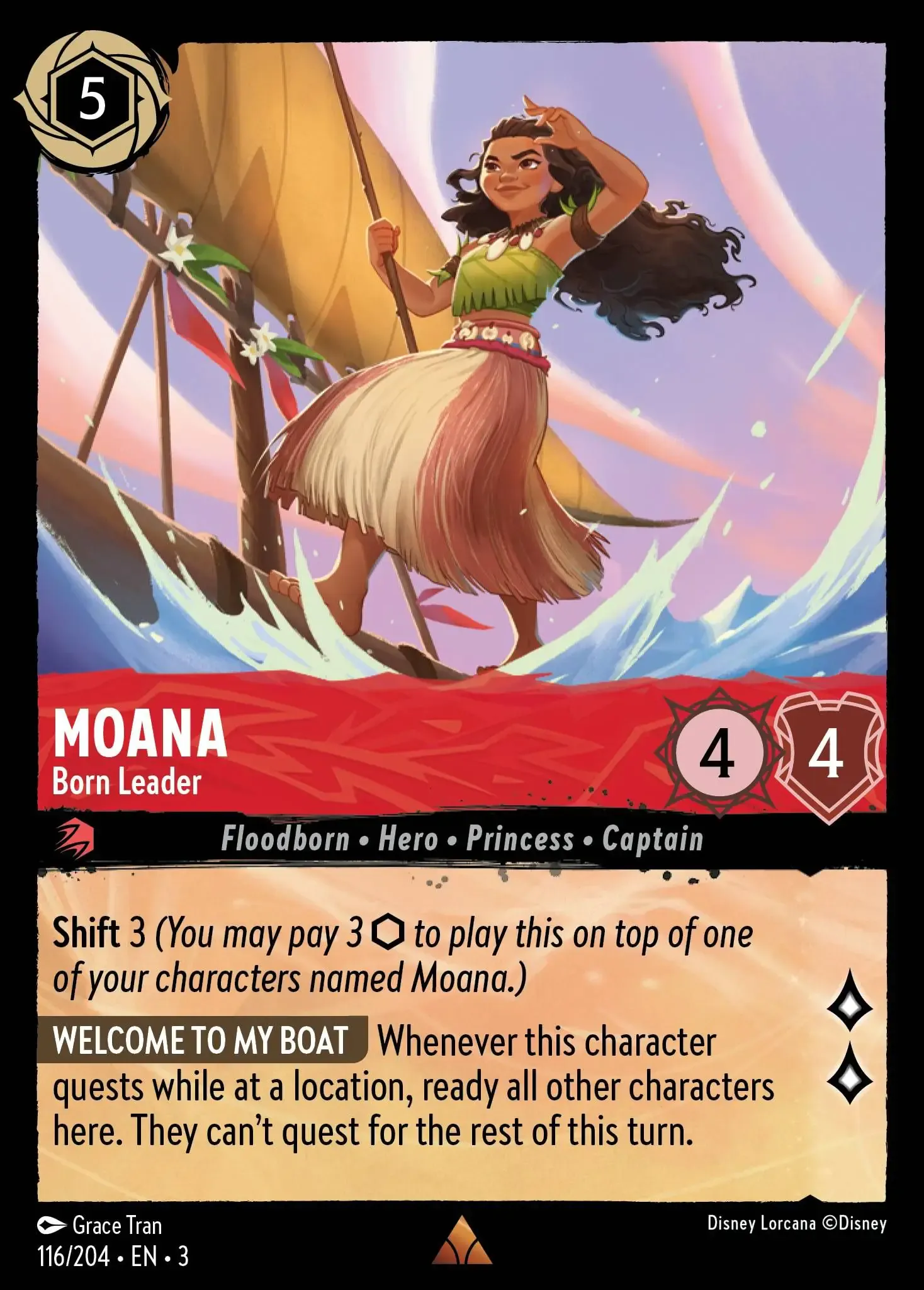Lorcana - Moana - Born Leader - Into the Inklands
