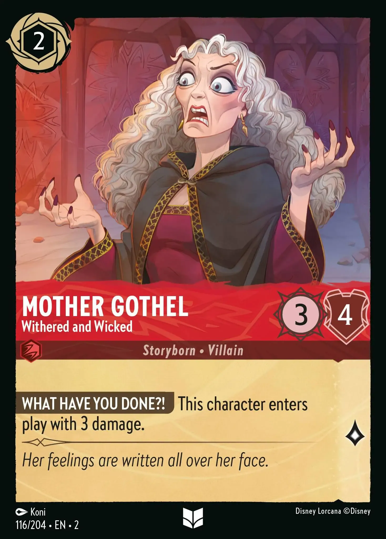 Lorcana - Mother Gothel - Withered And Wicked - Rise of the Floodborn