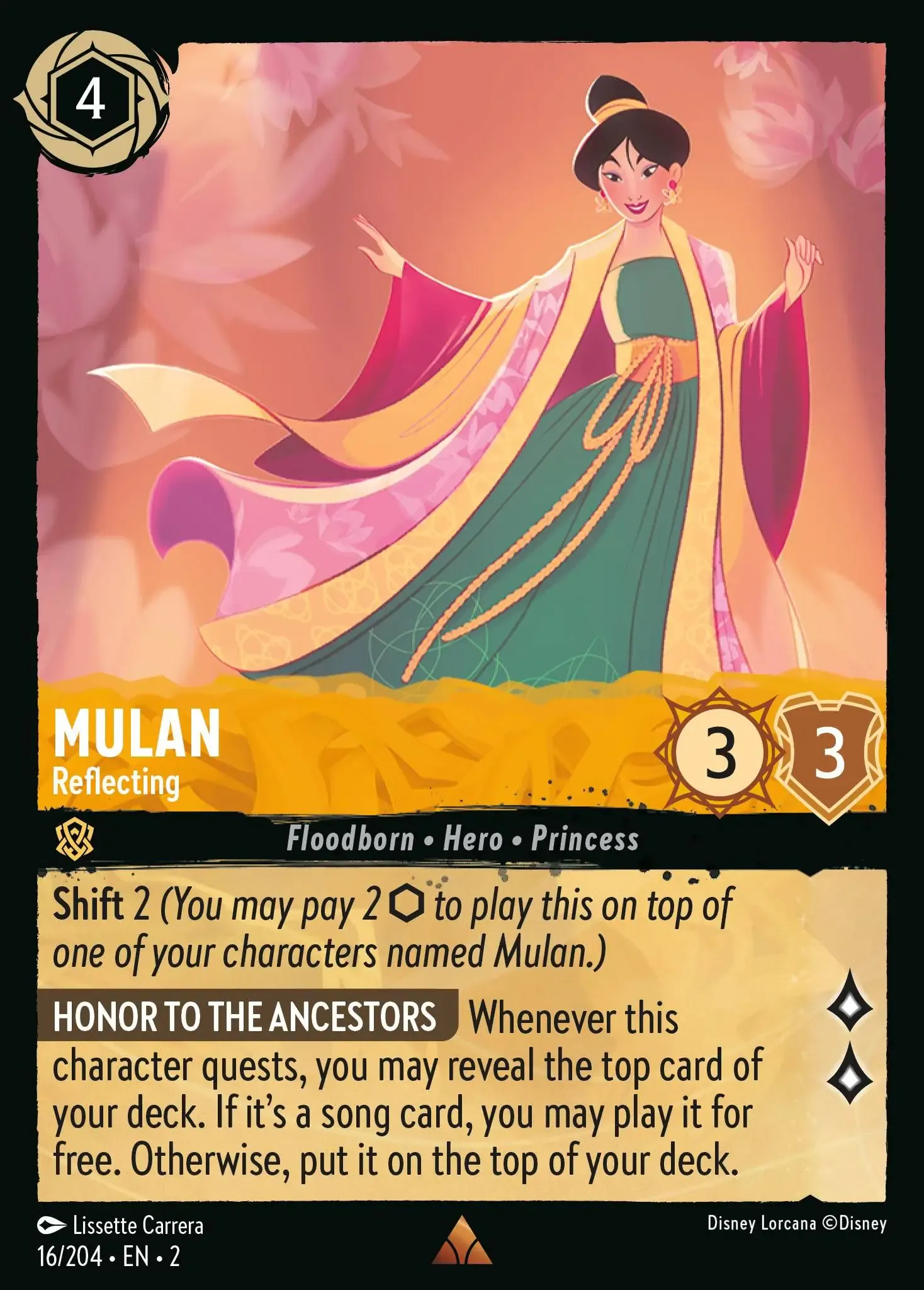 Lorcana - Mulan - Reflecting - Rise of the Floodborn