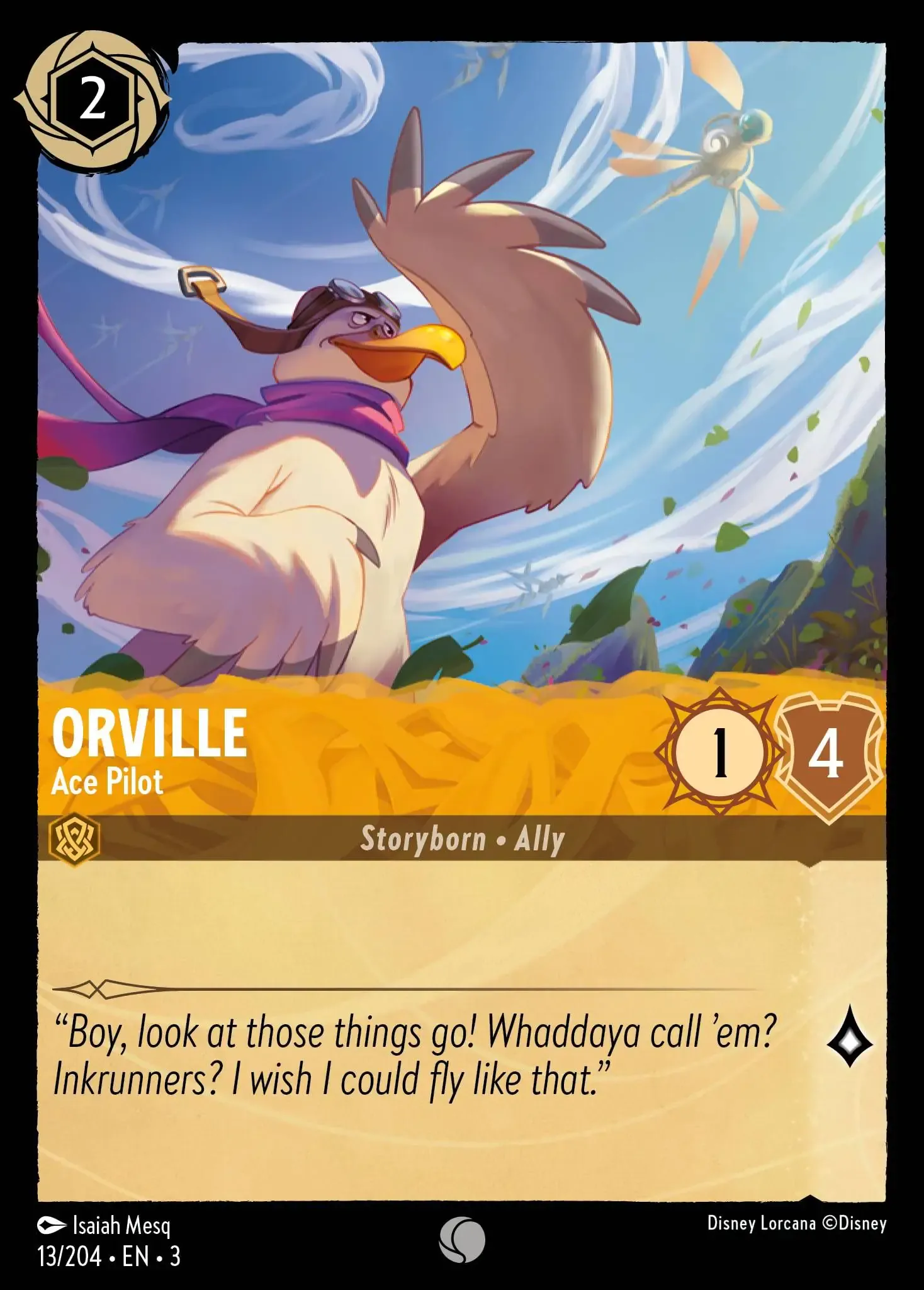 Lorcana - Orville - Ace Pilot - Into the Inklands